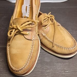 Sperry GOLD CUP Men's 10M Light Brown Leather Boat Shoes.  Like NEW!!!